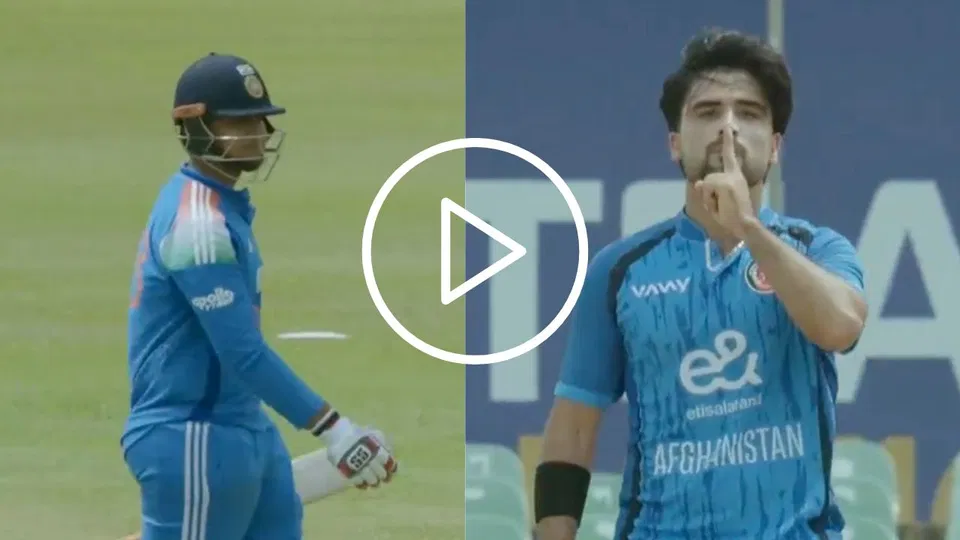 Watch- Afghanistan Bowler Silences Vaibhav Sooryavanshi With 'Finger On Lip' Gesture